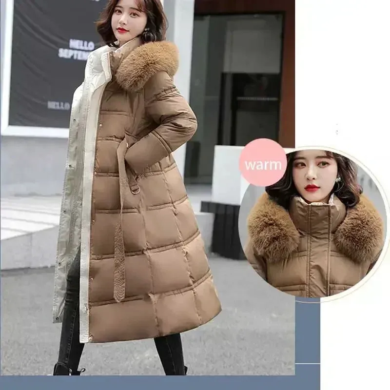 2024 New Winter Korean Women's Outdoor Down Collar Cotton