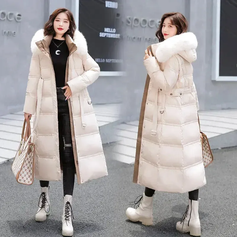 2024 New Winter Korean Women's Outdoor Down Collar Cotton