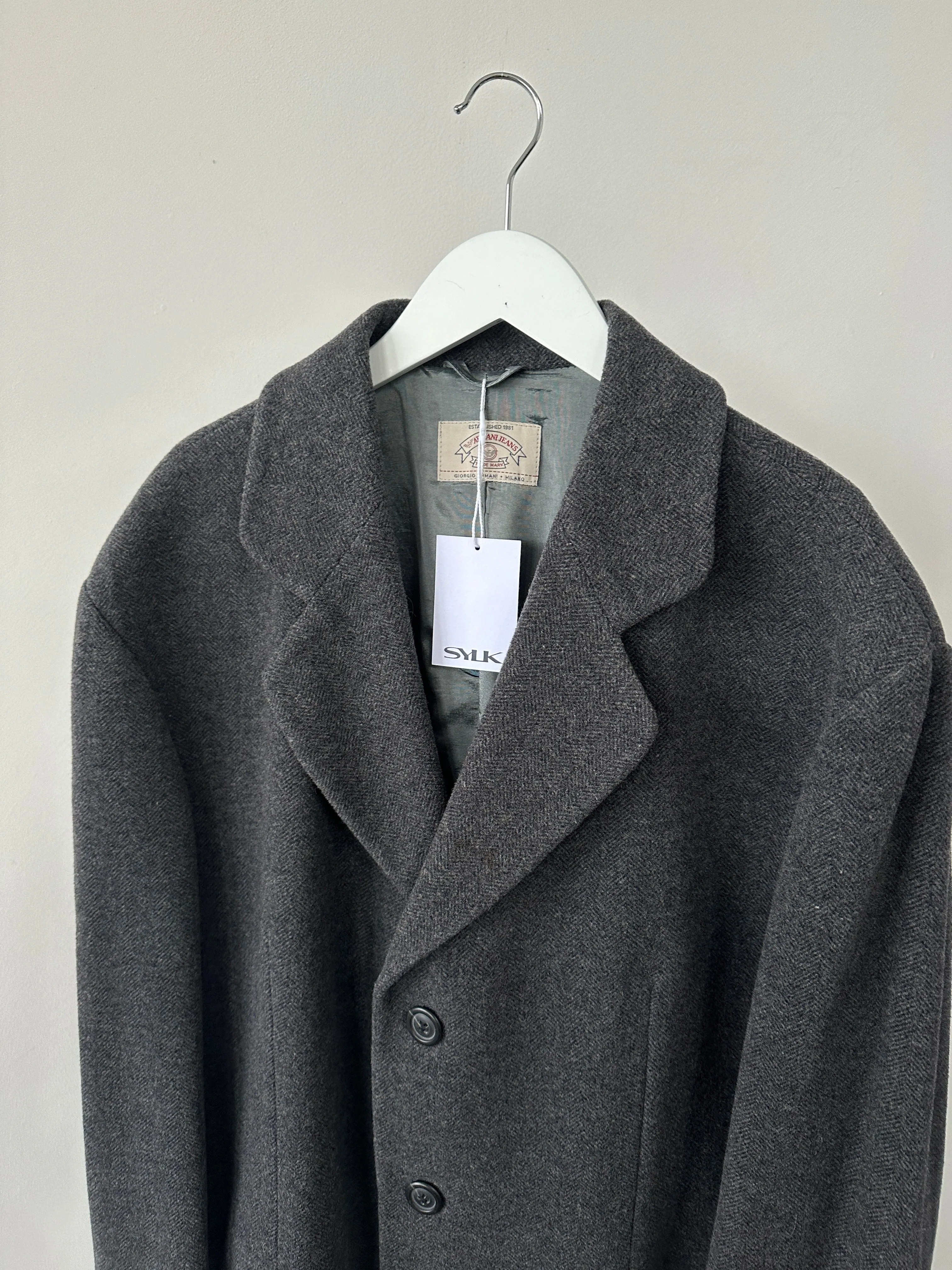 Armani Jeans Wool Single Breasted Coat - XL