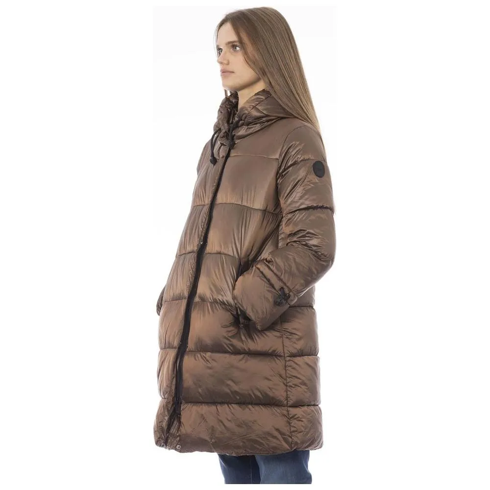 Baldinini Trend Brown Nylon Women Jacket