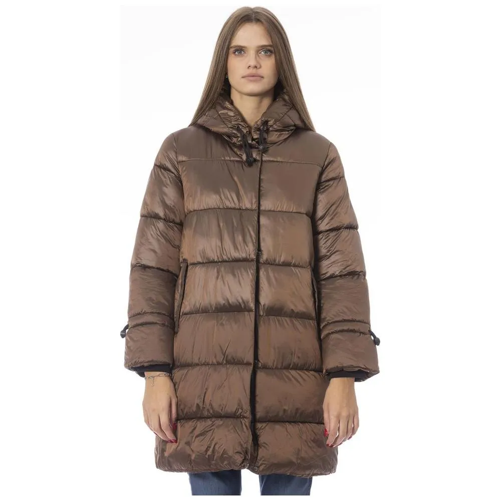 Baldinini Trend Brown Nylon Women Jacket