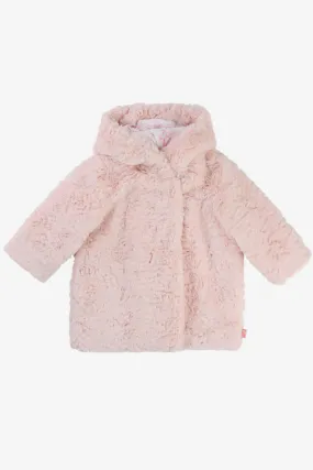 Billieblush Hooded Faux Fur Baby Girls Coat