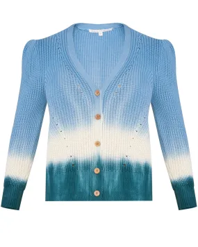 Blue Tie Dye Knit Parula Cardigan