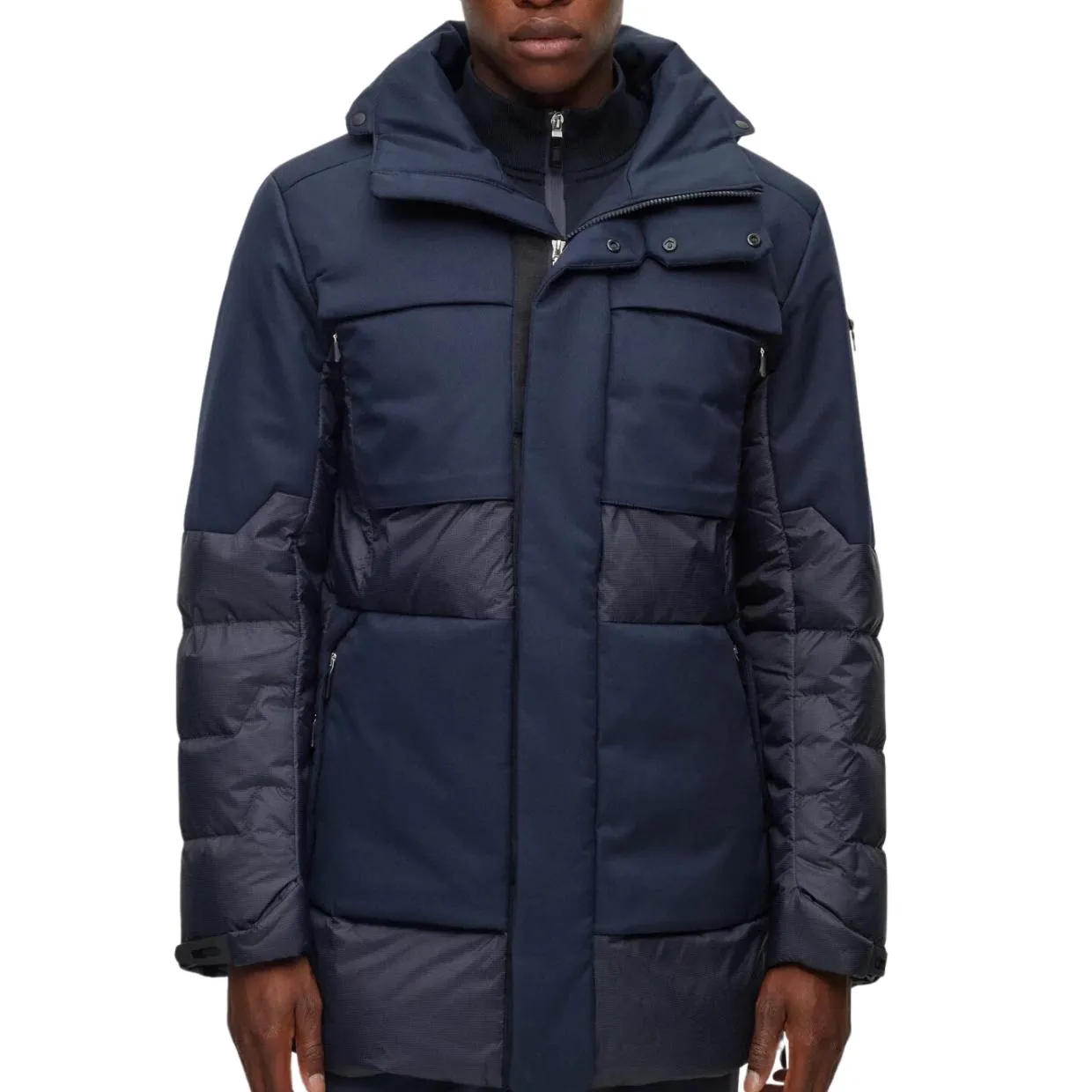 BOSS J Zefiro2 Detachable Hood Dark Navy Down Jacket