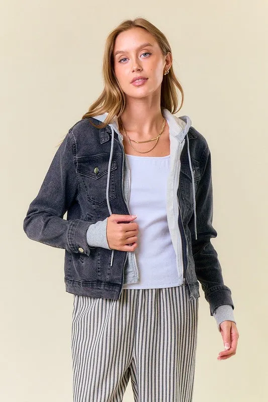 Bridget Hooded Denim Jacket