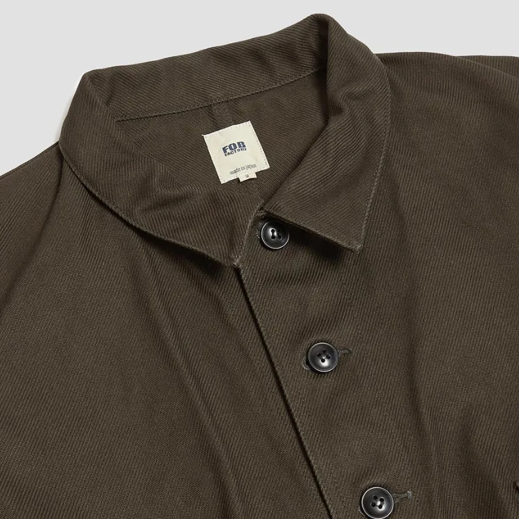 Brown Cotton Twill Hunting Jacket