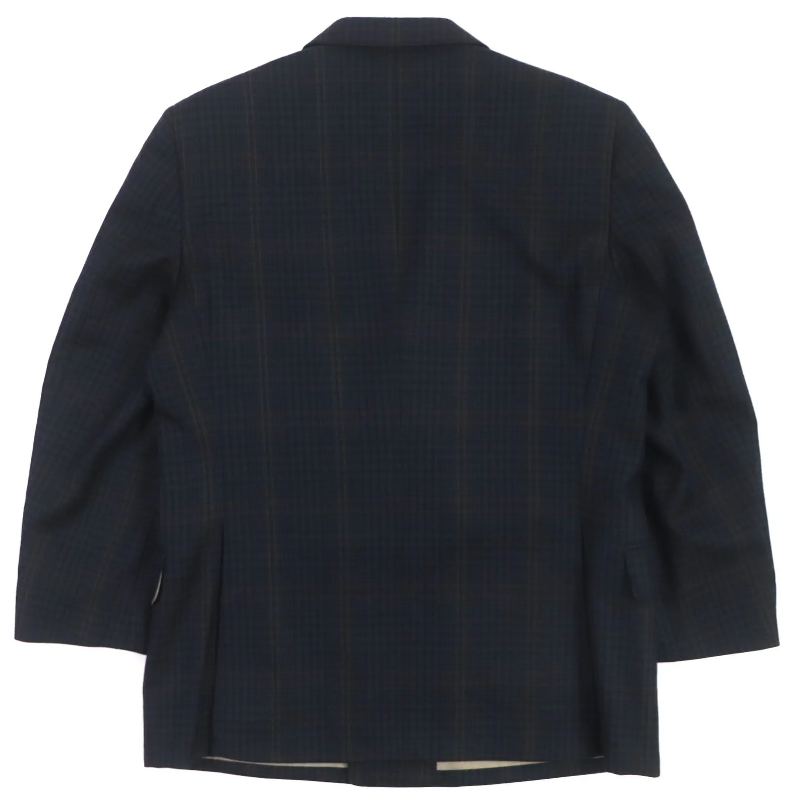 Burberry Vintage Wool Check Double Breasted Jacket