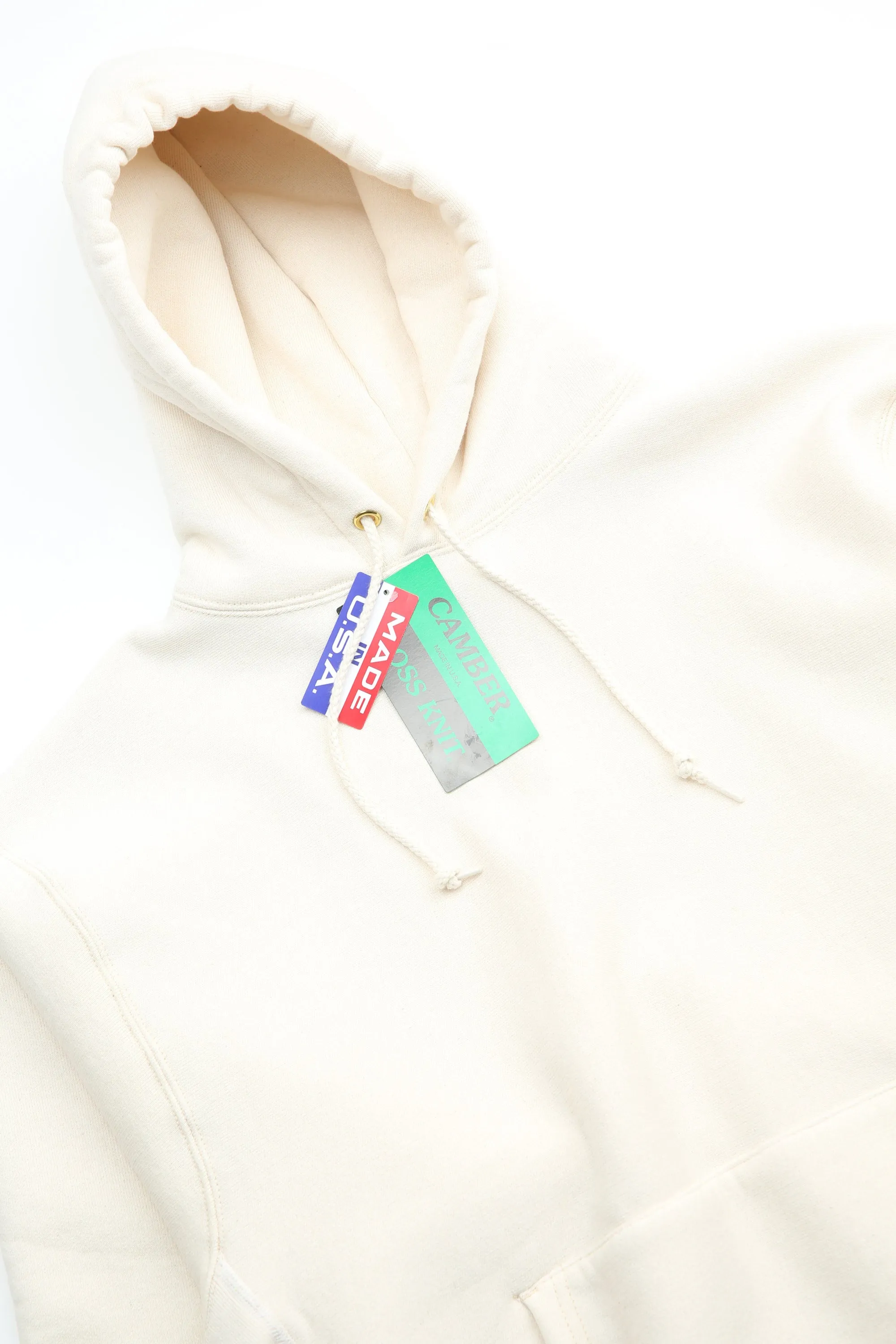 Camber #232 Cross-Knit Heavyweight Pullover Hooded Sweatshirt - Natural