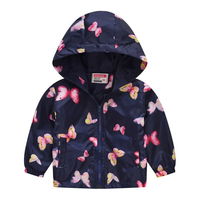 Cartoon Printed Hooded Jackets For Boys&Girls