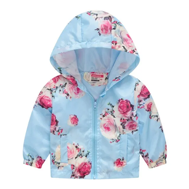 Cartoon Printed Hooded Jackets For Boys&Girls