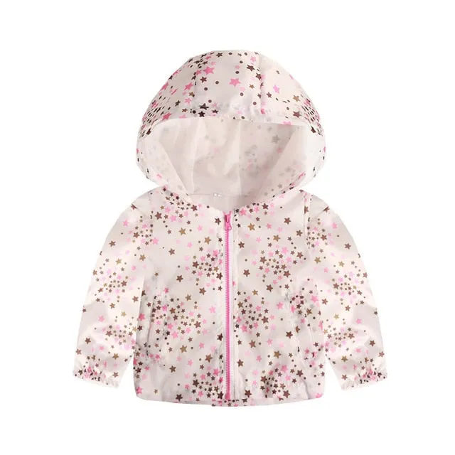 Cartoon Printed Hooded Jackets For Boys&Girls