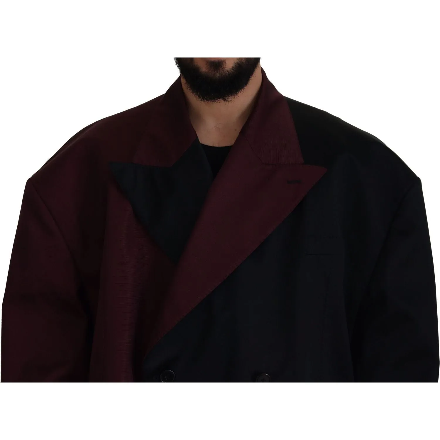 Dolce & Gabbana Elegant Bordeaux Double-Breasted Jacket