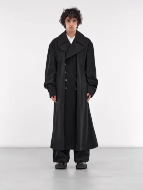 Double-Breasted Wool Coat (PN-C002-051-BLACK)