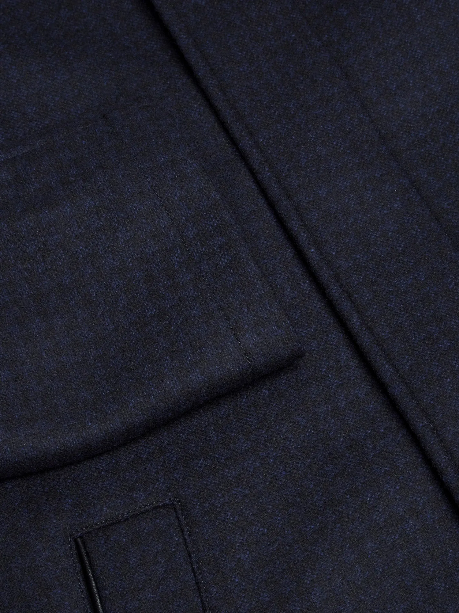 Douglas - Navy Checked Overcoat