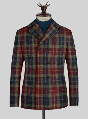 Harris Tweed Oscar Tartan Pea Coat