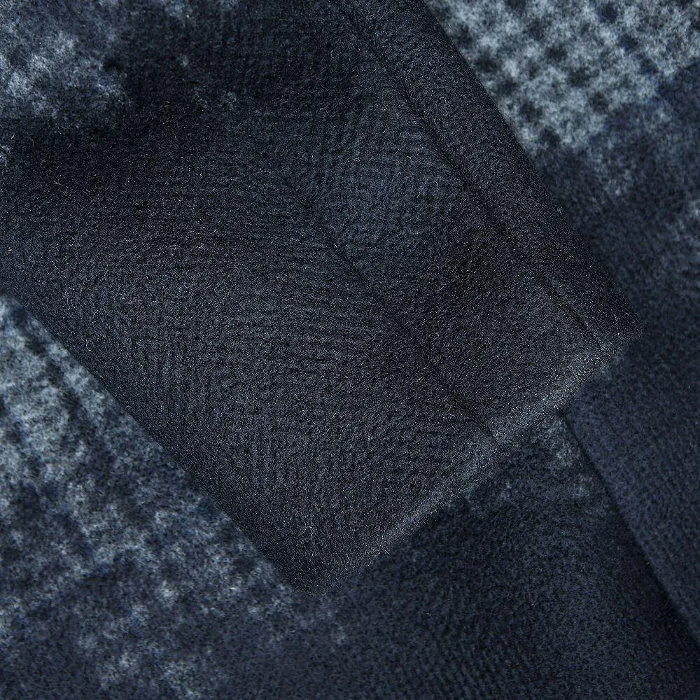 Heavy Wool Cashmere Blend Check Overcoat Jacket