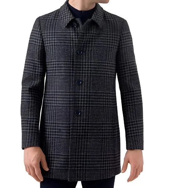 ID6039-Remus Uomo Rowan Big Check Overcoat