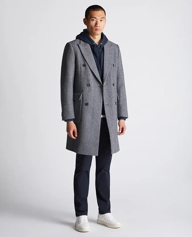 ID80095-Remus Navy Brady Overcoat