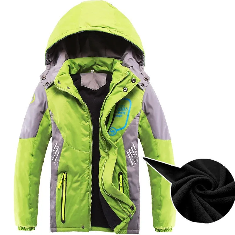 Kids Outerwear Waterproof Cotton-Padded Jackets For Unisex