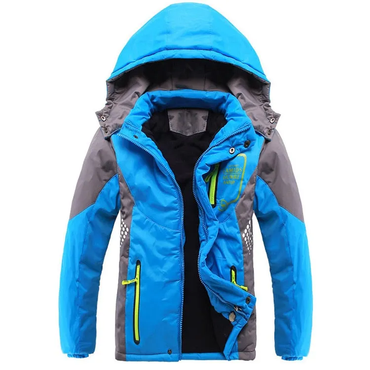 Kids Outerwear Waterproof Cotton-Padded Jackets For Unisex