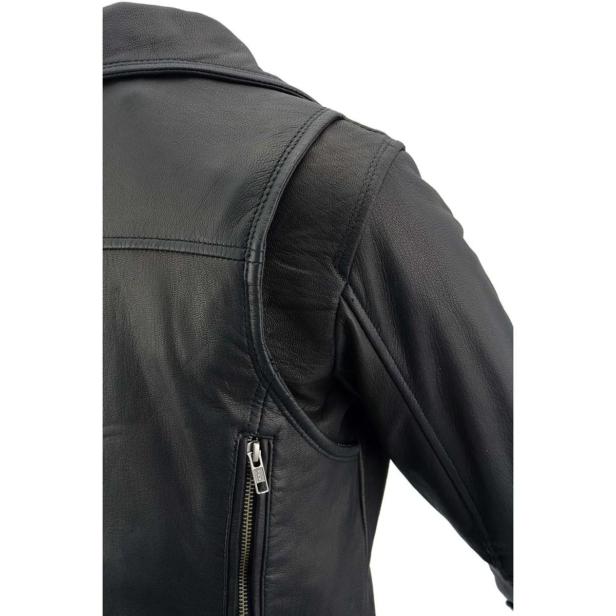 Milwaukee Leather MLL2581 Women's Black 'Classic' Leather Lightweight Long Length Vented Jacket