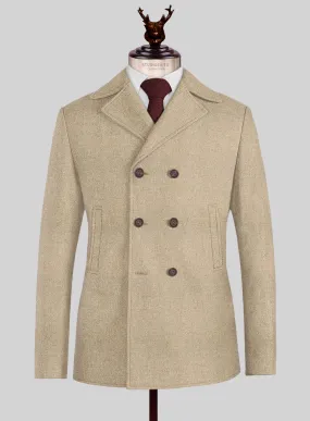 Naples Gondola Beige Tweed Pea Coat