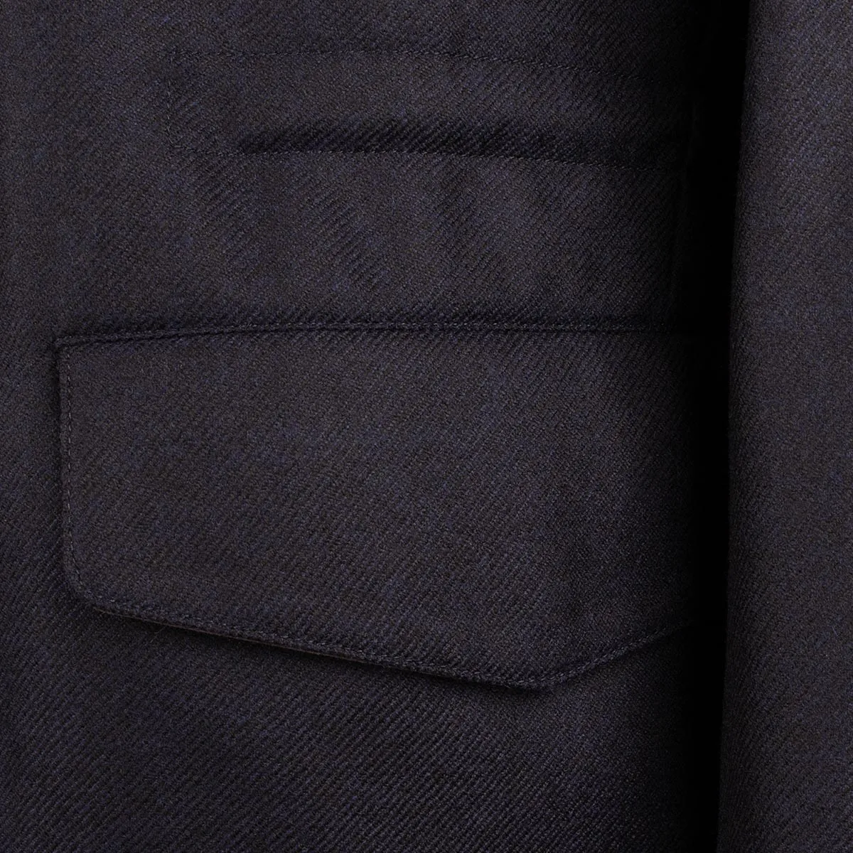 Navy Loro Piana Storm System Wool & Cashmere Overcoat