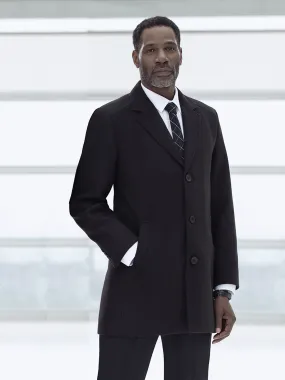 Noah classic melton coat - black