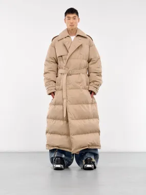 Puffer Trench Coat (UA65CO209S-BEIGE)