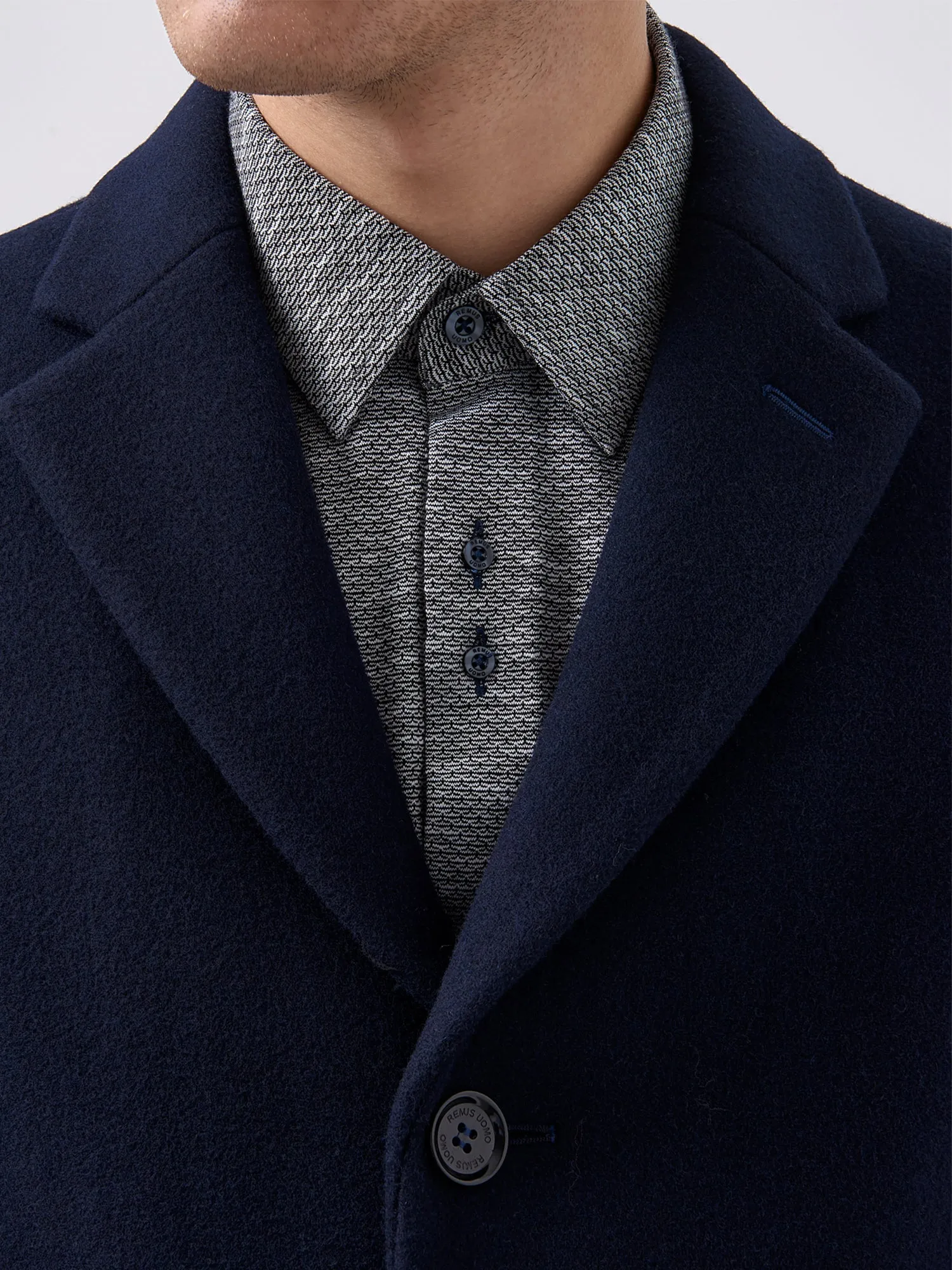 Remus - Navy Rueben Overcoat