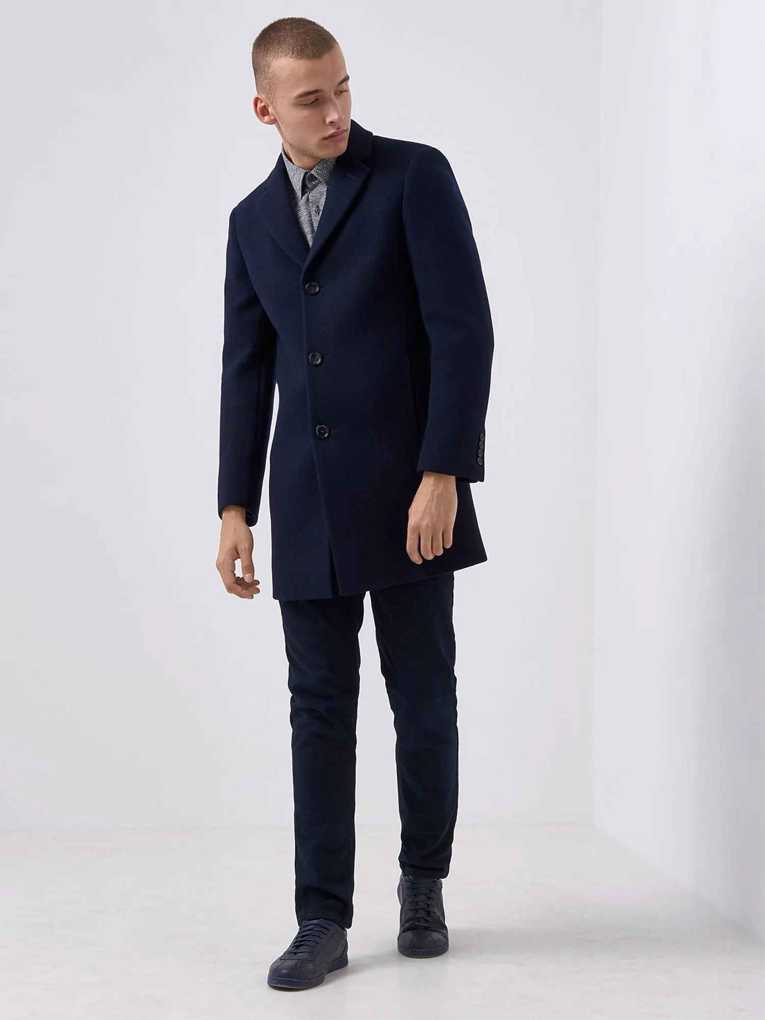 Remus - Navy Rueben Overcoat