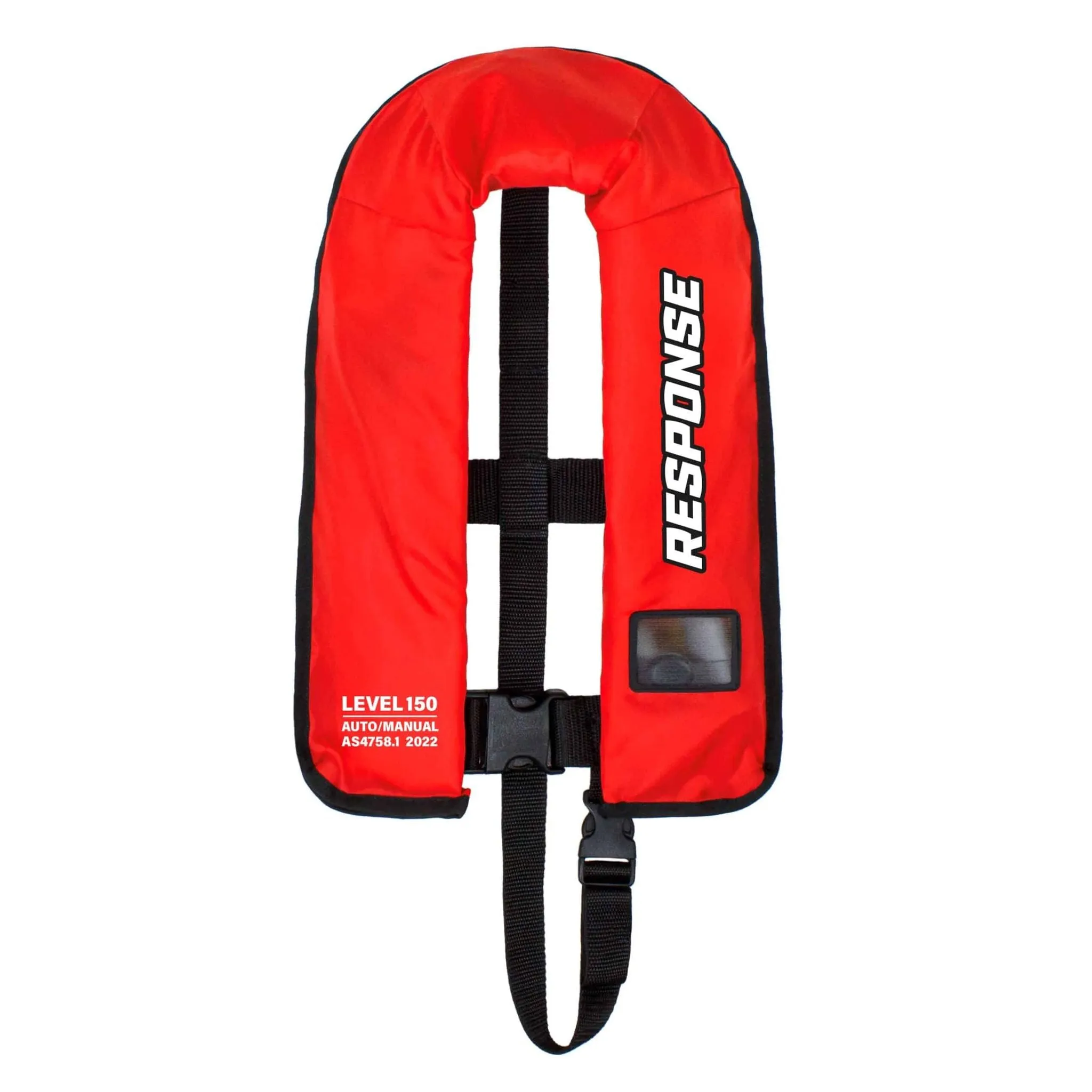 Response Inflatable Kids Life Jacket 150N All Red/black  - Auto/Manual