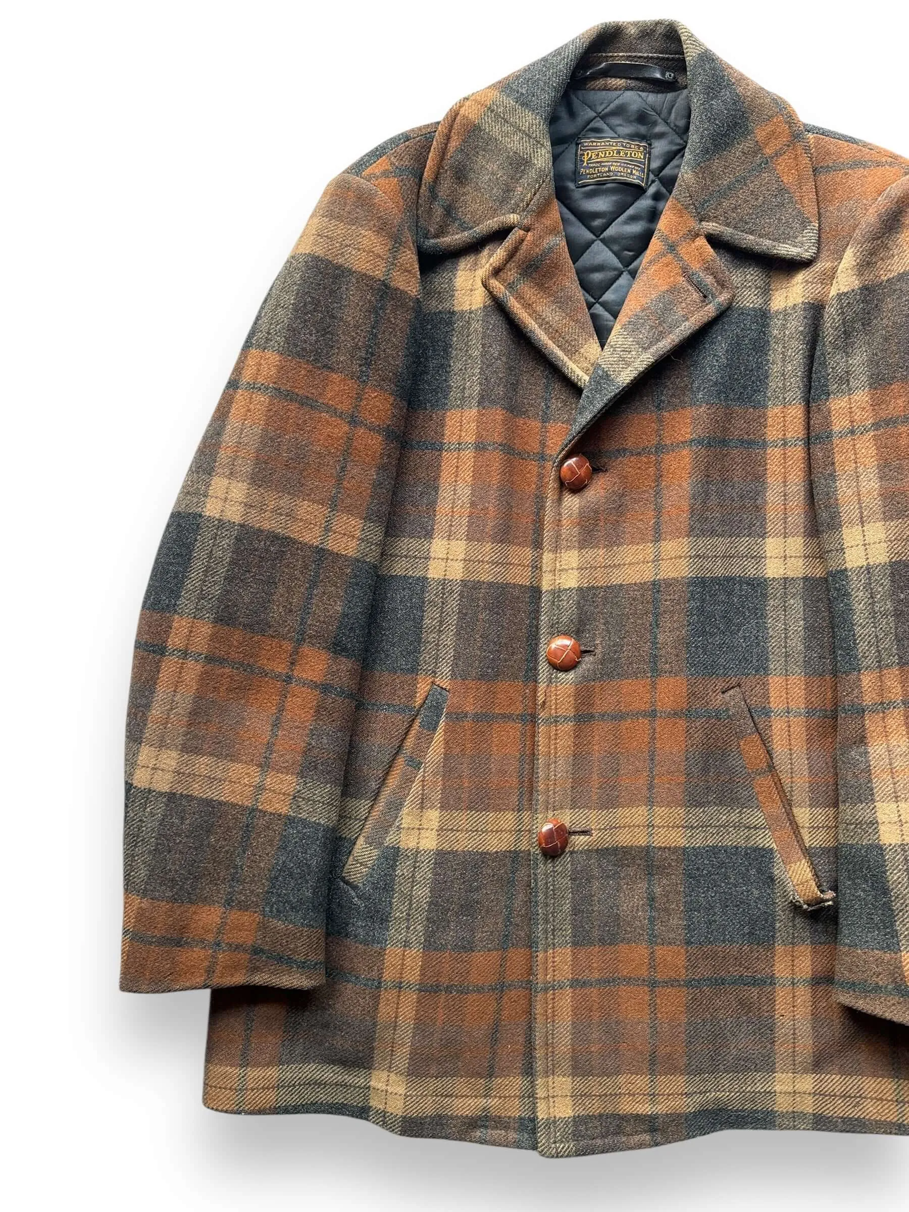 Vintage Pendleton Plaid Overcoat SZ 42