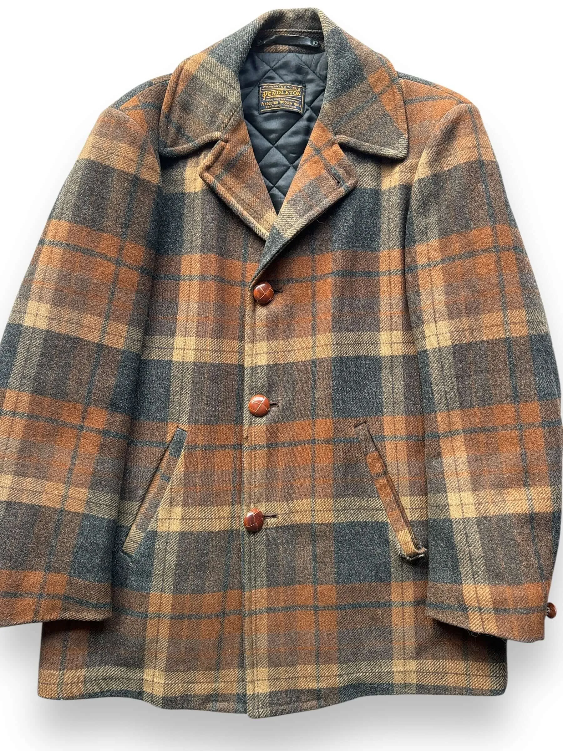 Vintage Pendleton Plaid Overcoat SZ 42