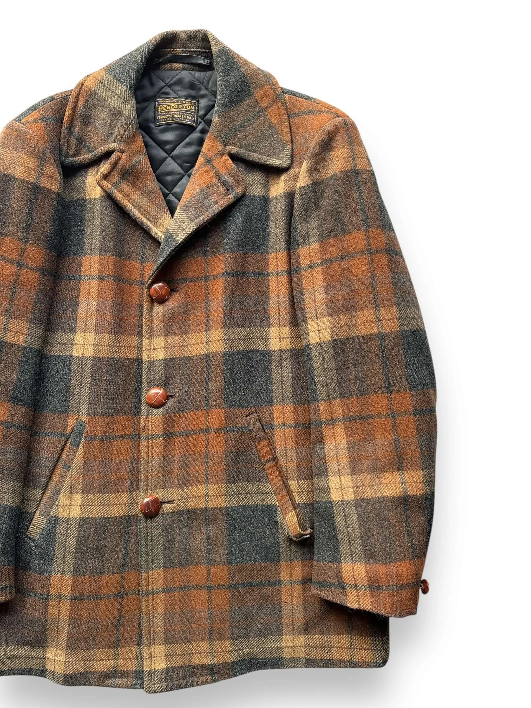 Vintage Pendleton Plaid Overcoat SZ 42