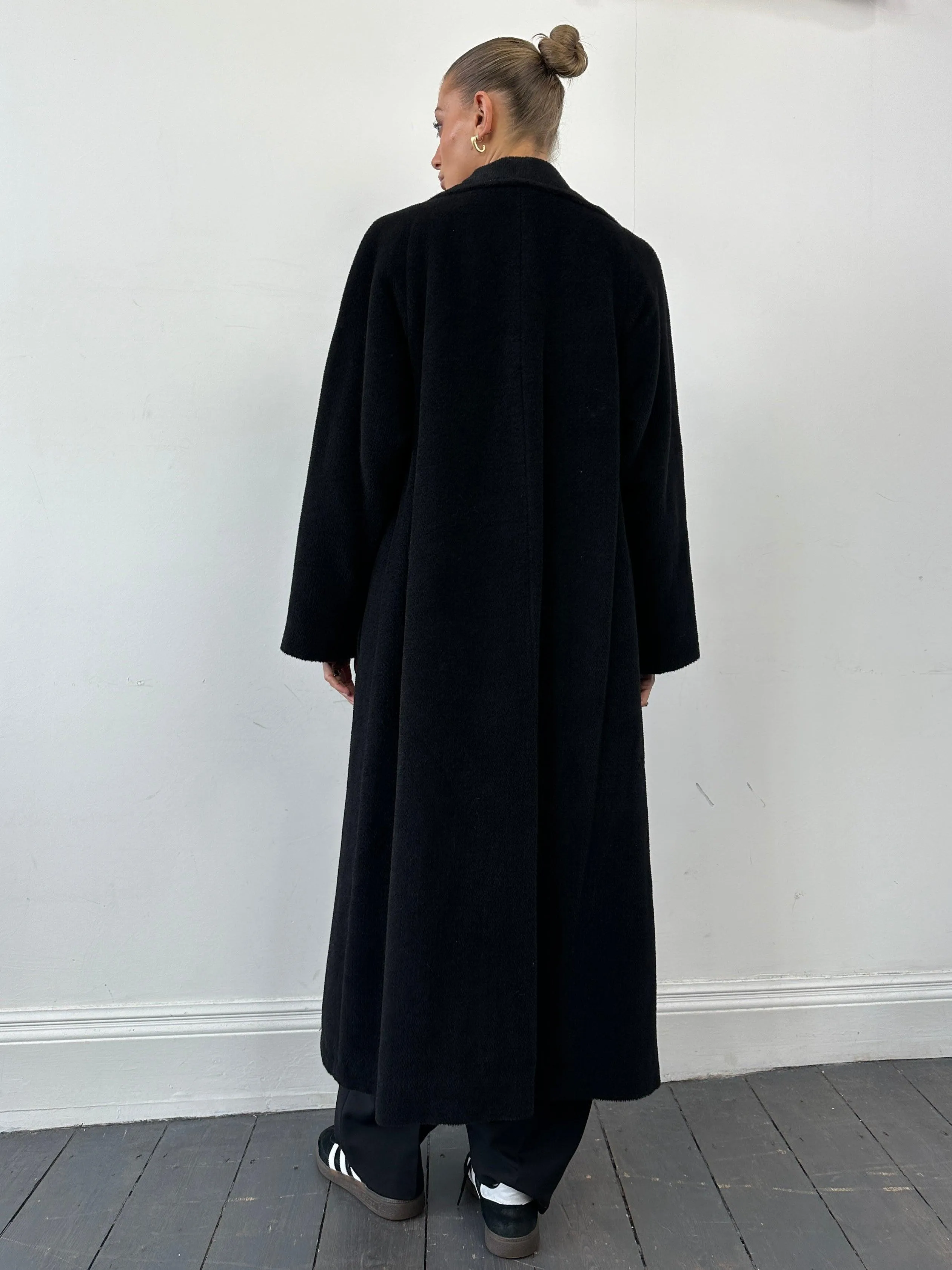 Vintage Wool Alpaca Single Breasted Floor Length Coat - M/L