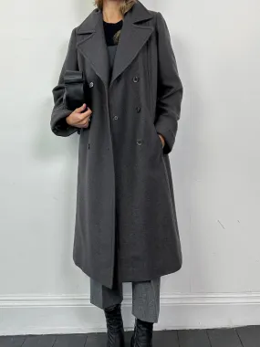 Vintage Wool Double Breasted A-line Coat - M/L