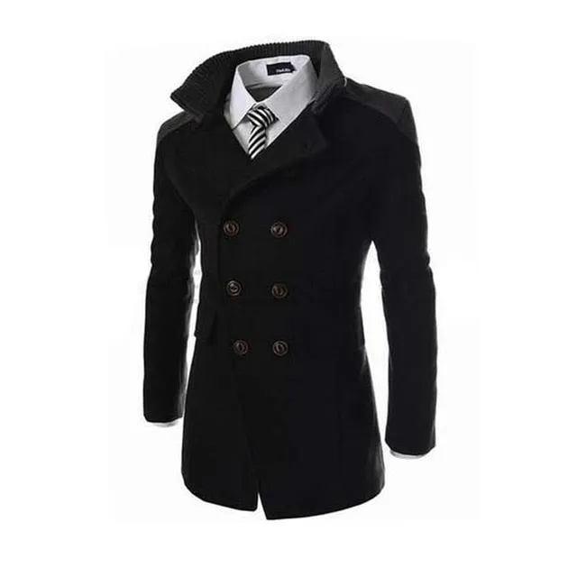 Winter fashion long trench coat men good quality